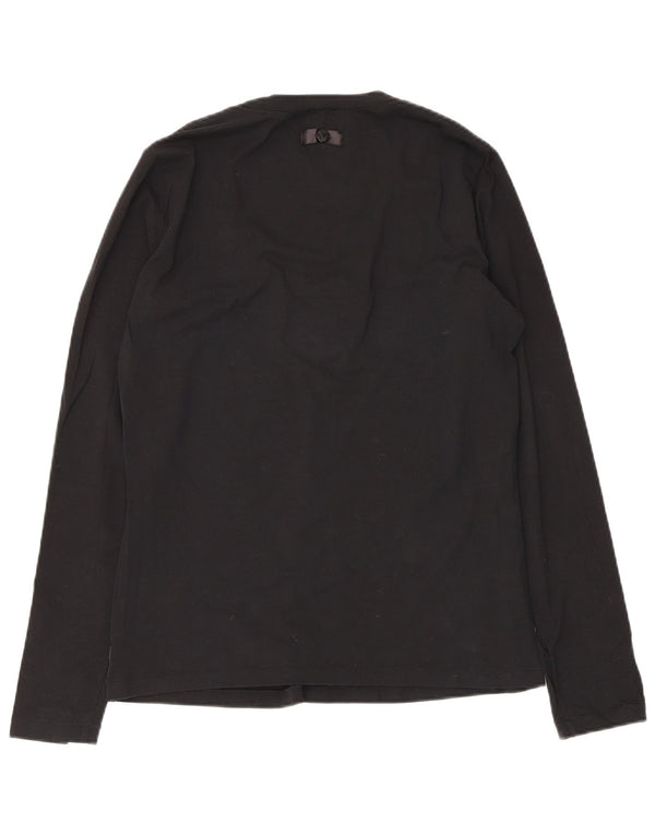 Armani Jeans Ženska majica dugih rukava UK 22 3XL crni pamuk