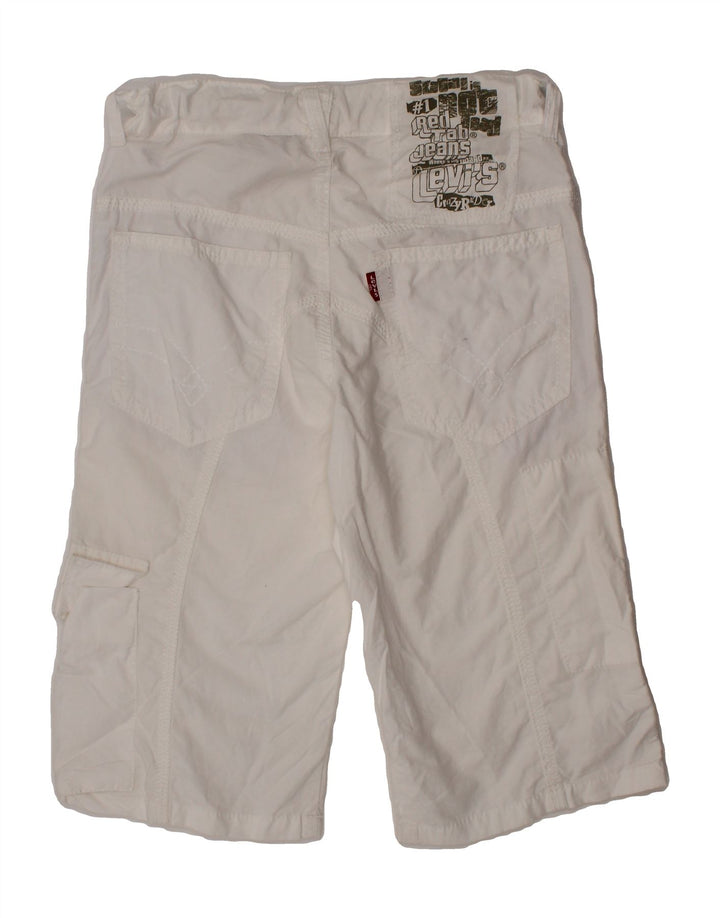 LEVI'S Boys Bermuda Shorts 7-8 Years W23 White Cotton Vintage Levi's and Second-Hand Levi's from Messina Hembry 