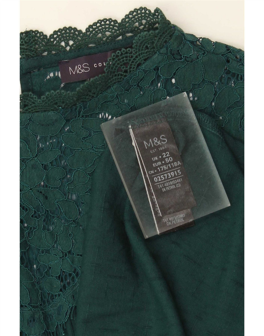 Top ženska bluza Marks & Spencer UK 22 3XL Zelena viskoza