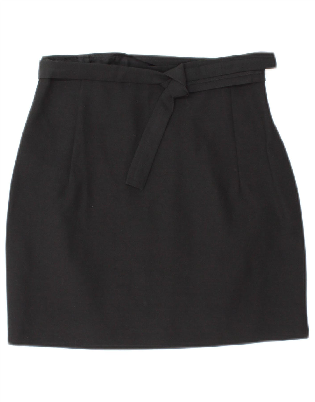 VINTAGE ženska mini suknja na omot IT 42 srednje W26 crna vuna