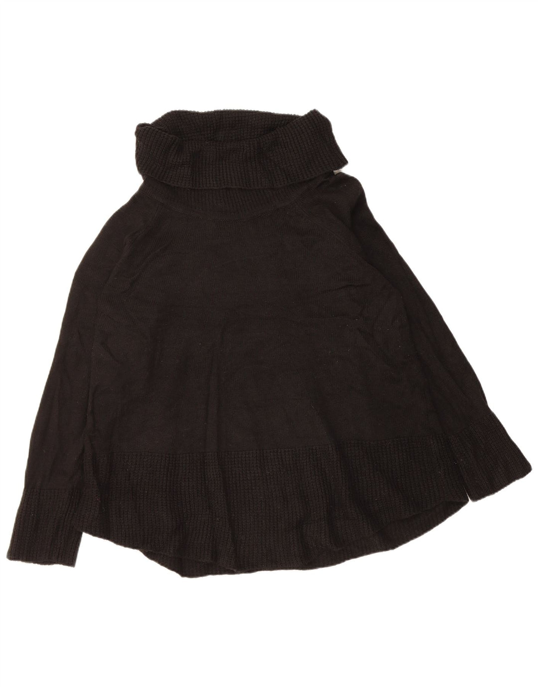 CALVIN KLEIN Ženski pulover s rol izrezom UK 18 XL crni akril