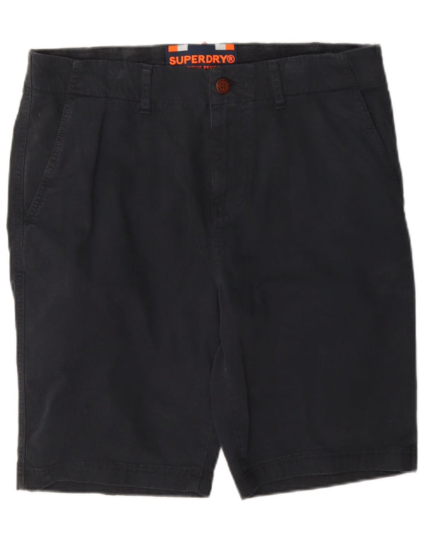 Superdry muške chino kratke hlače W32 srednje tamnoplavi pamuk