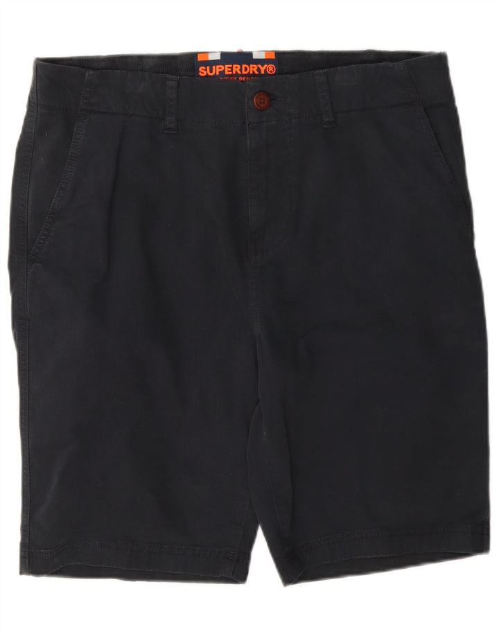 Superdry muške chino kratke hlače W32 srednje tamnoplavi pamuk