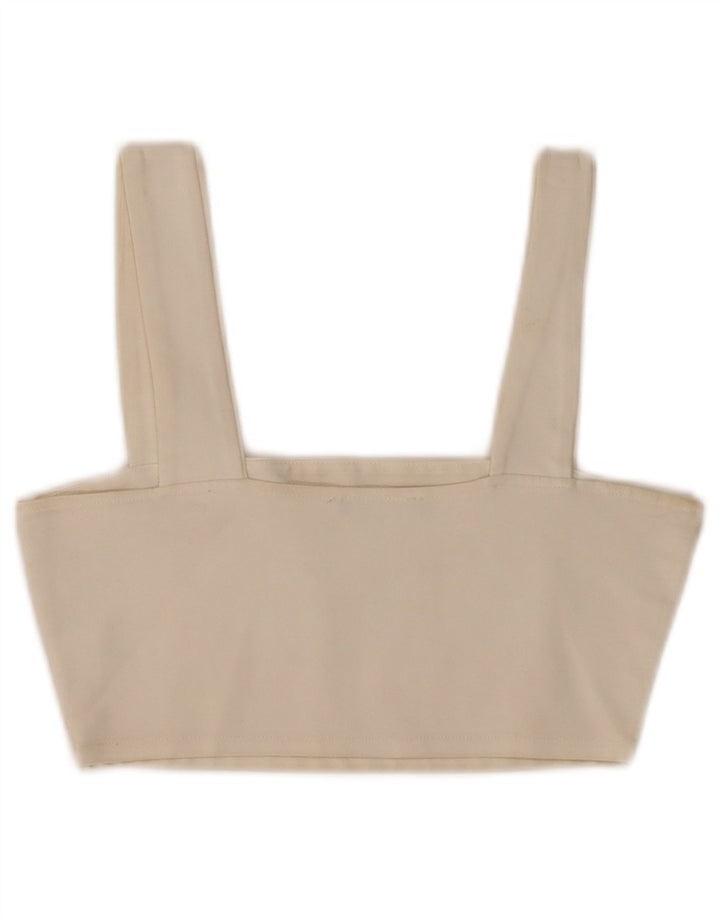 Zara ženski kratki top UK 8 Mala bijela viskoza