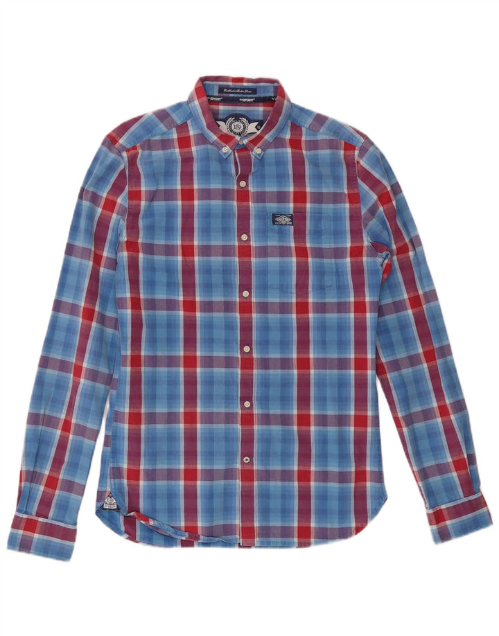 Superdry muška košulja, mali plavi karirani pamuk
