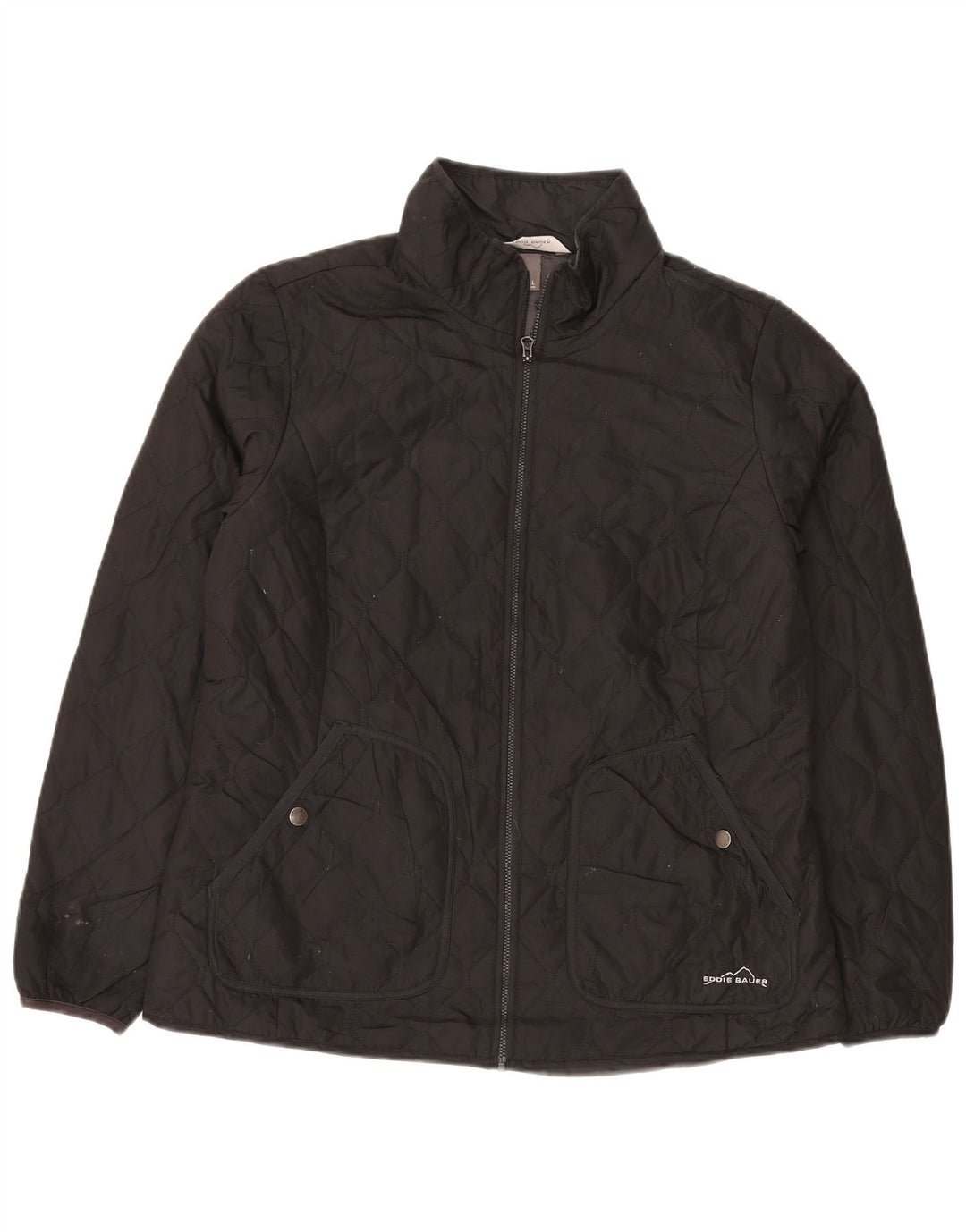 Eddie Bauer ženska prošivena jakna UK 16 veliki crni poliester
