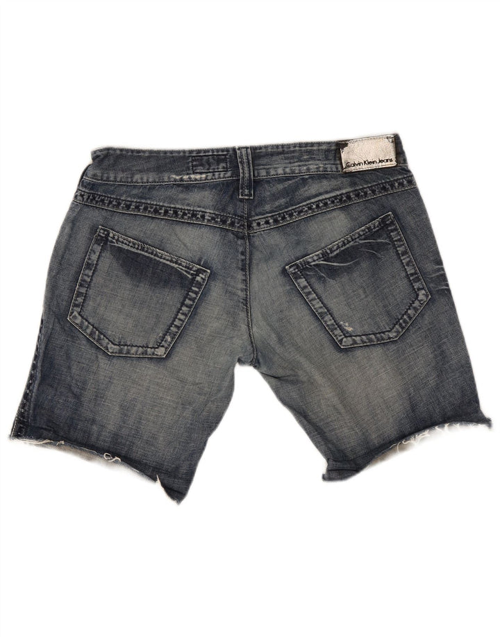 Ženske traper kratke hlače Calvin Klein W30 Srednje plavi pamuk