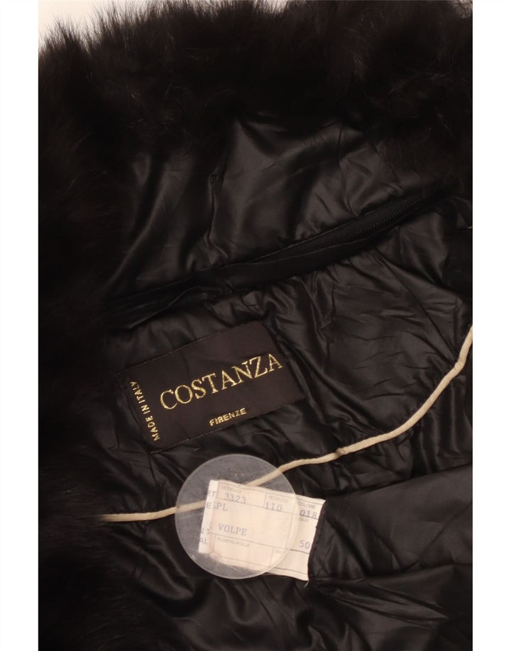 VINTAGE ženska prošivena jakna IT 50 XL crna viskoza
