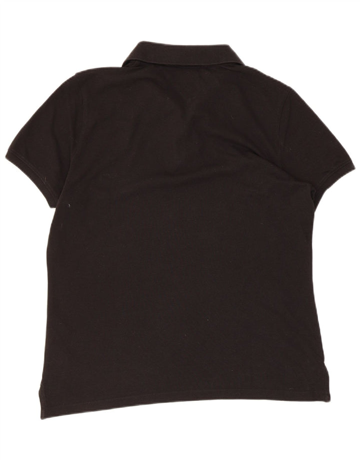 TOMMY HILFIGER Ženska polo majica UK 14 Srednji crni pamuk