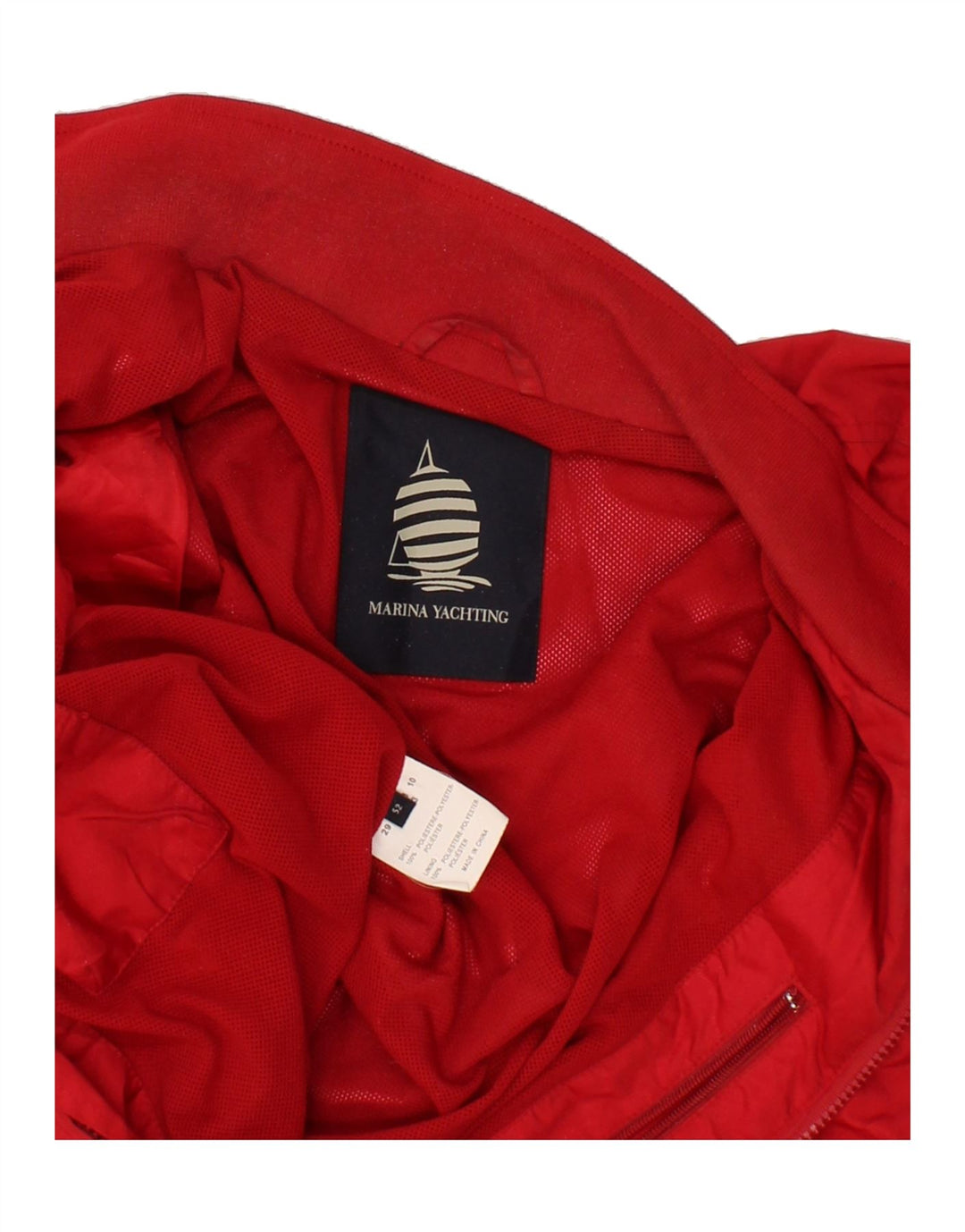 MARINA YACHTING Mens Bomber Jacket IT 52 XL Red Polyester Vintage Marina Yachting and Second-Hand Marina Yachting from Messina Hembry 