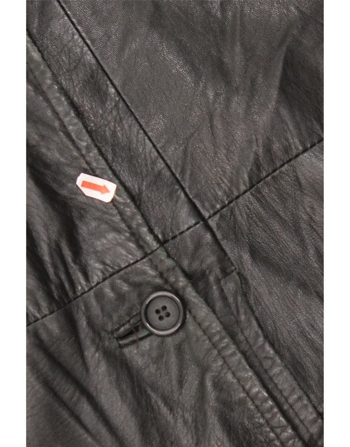 VINTAGE ženski kožni kaput IT 48 XL crni