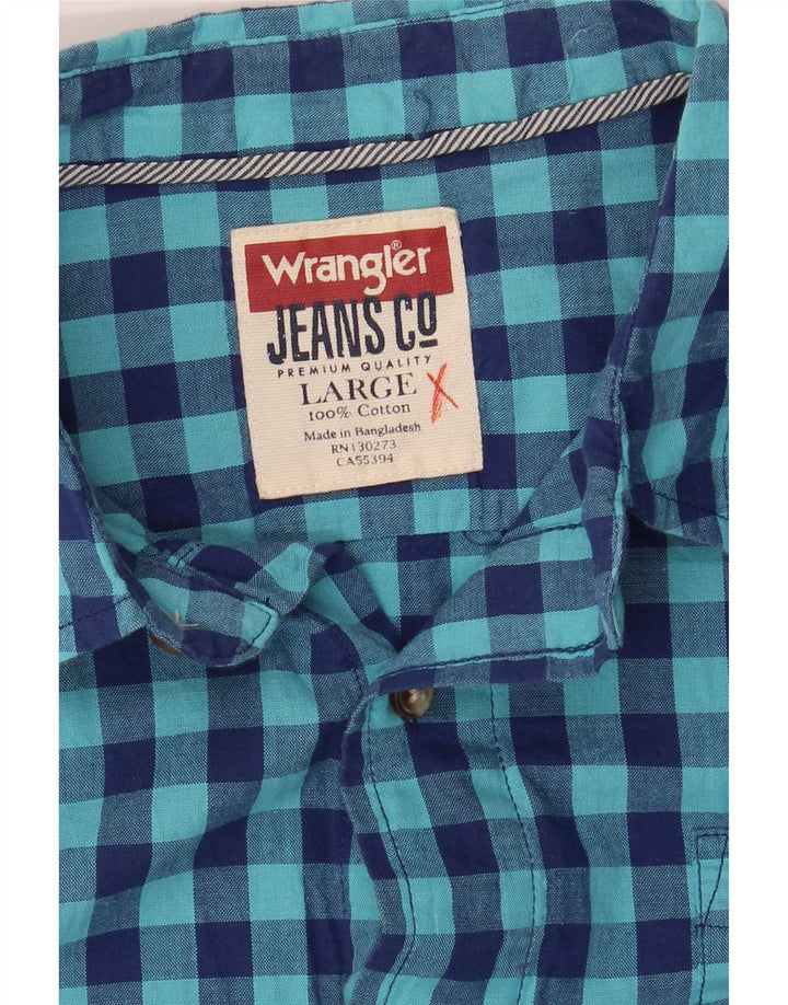 Wrangler muška košulja Large Blue Gingham pamuk