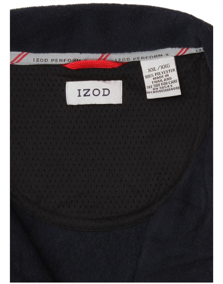 Izod muški džemper od flisa s patentnim izrezom 2XL tamnoplavi poliester
