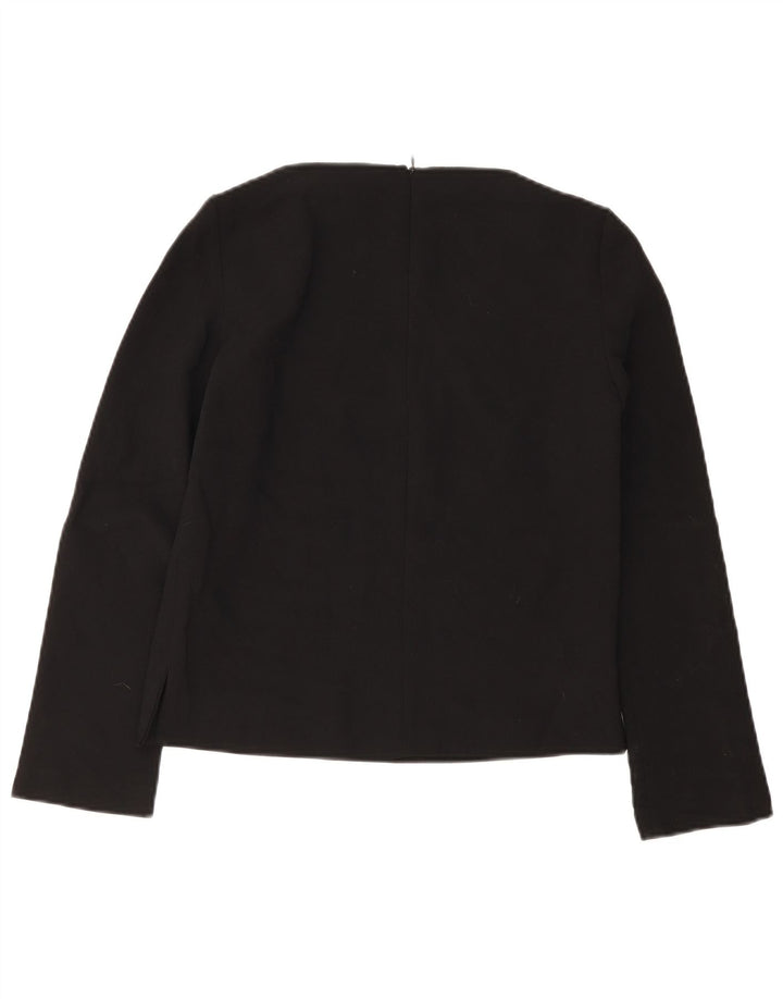 Zara ženski top dugih rukava UK 6 XS crni poliester
