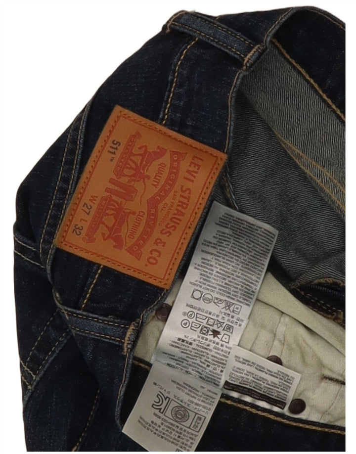 Levi's ženske 511 uske traperice W27 L32 tamnoplavi pamuk