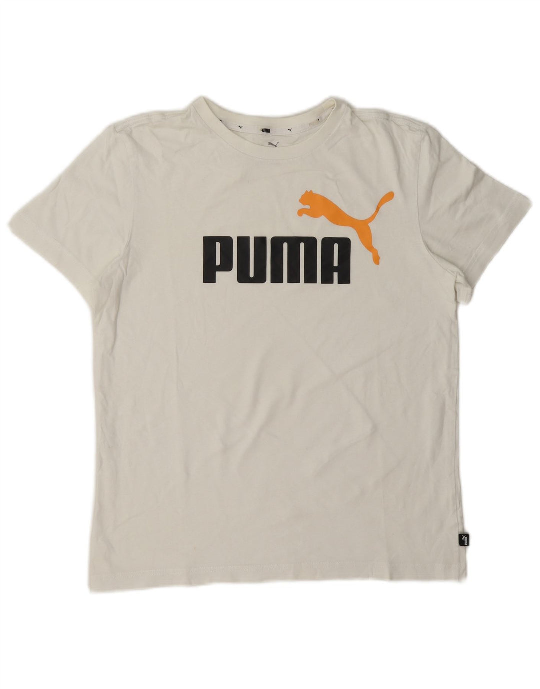 Puma Boys Graphic T-Shirt Top 15-16 Years White