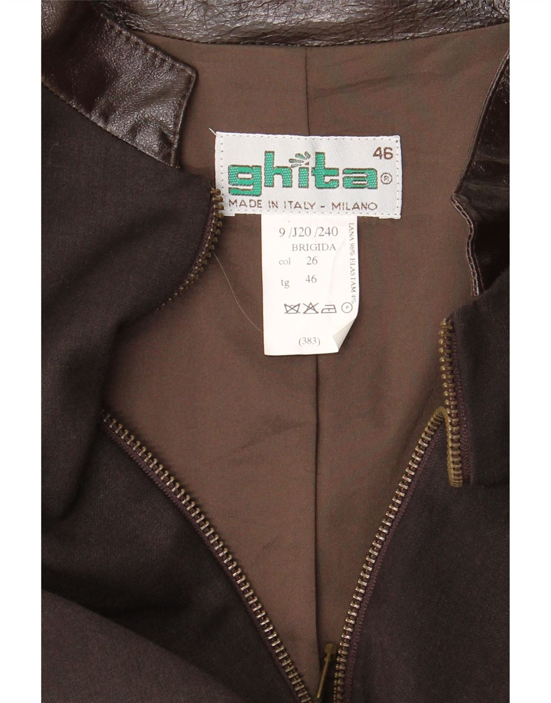 VINTAGE ženski sako IT 46 velika smeđa vunena