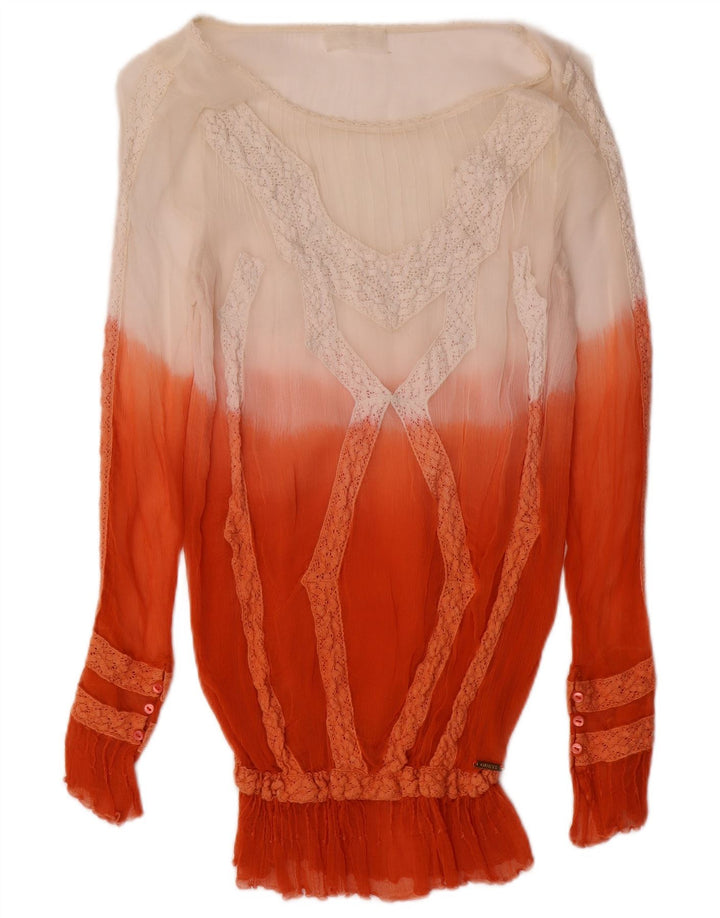 GUESS Ženski gornji dio prozirne bluze UK 10 Small Red Colourblock