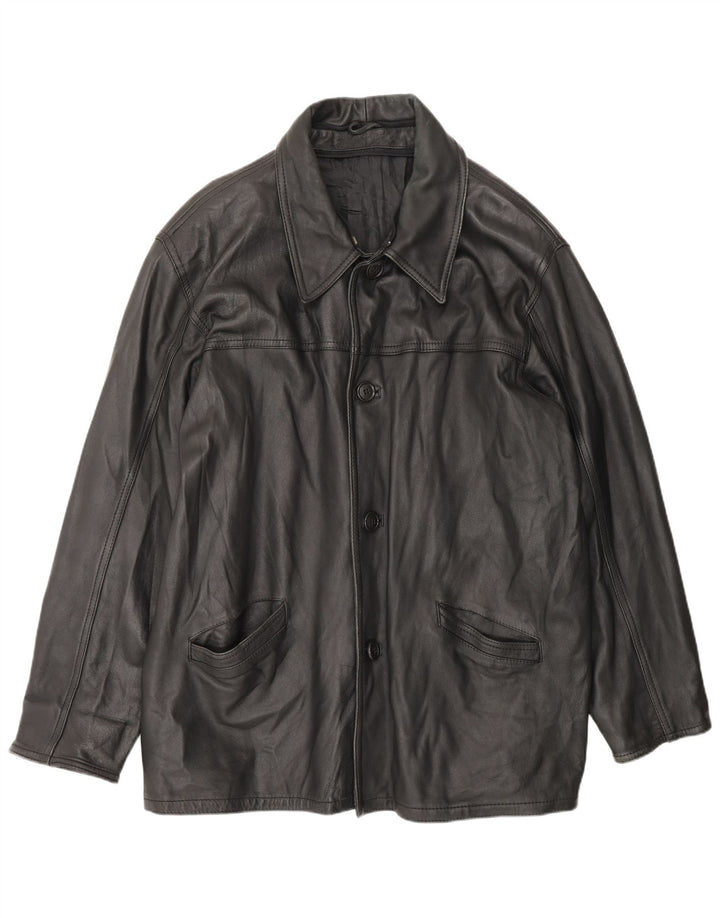 Vintage muški kožni kaput UK 42 XL crni