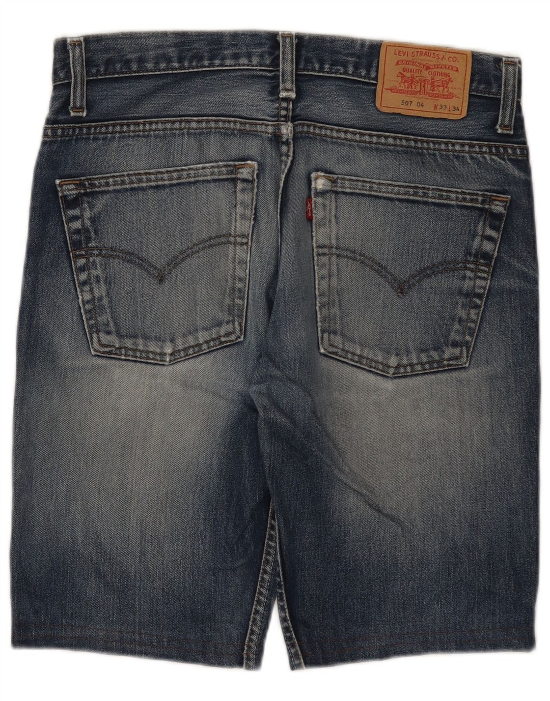 LEVI'S muške 507 traper kratke hlače W33 srednje plavi pamuk