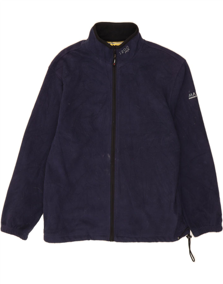IZOD Mens Fleece Jacket UK 40 Large Navy Blue Polyester Vintage Izod and Second-Hand Izod from Messina Hembry 