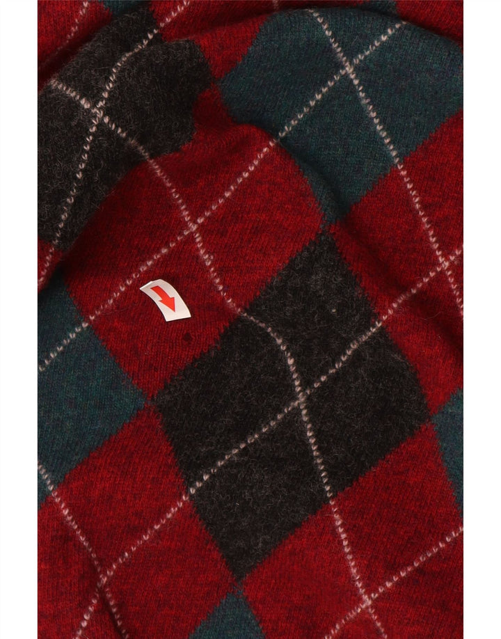 Rian Rucci muški džemper s okruglim izrezom IT 56 XL Red Argyle/Diamond