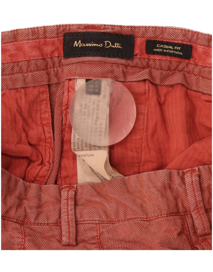 MASSIMO DUTTI Muške ležerne chino hlače EU 42 Large W32 L32 Crvene