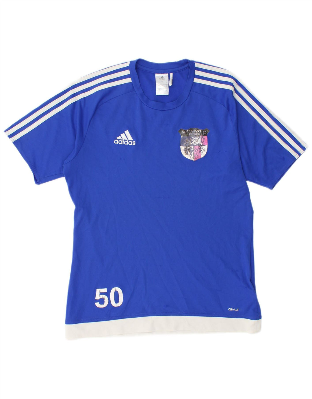 ADIDAS Mens Climalite Graphic T-Shirt Top Small Blue Polyester