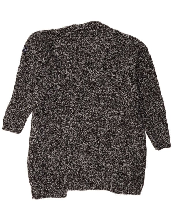 SUPERDRY ženski prekomjerni dugi kardigan pulover UK 18 XL sivi s pjegama