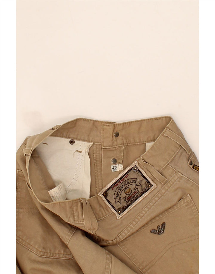 ARMANI Mens Cropped Jeans W27 L25 Beige Cotton Vintage Armani and Second-Hand Armani from Messina Hembry 