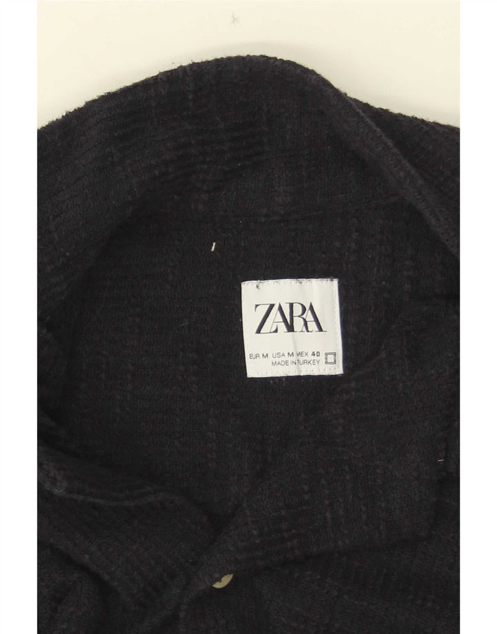 Zara ženska košulja kratkih rukava srednje tamnoplava