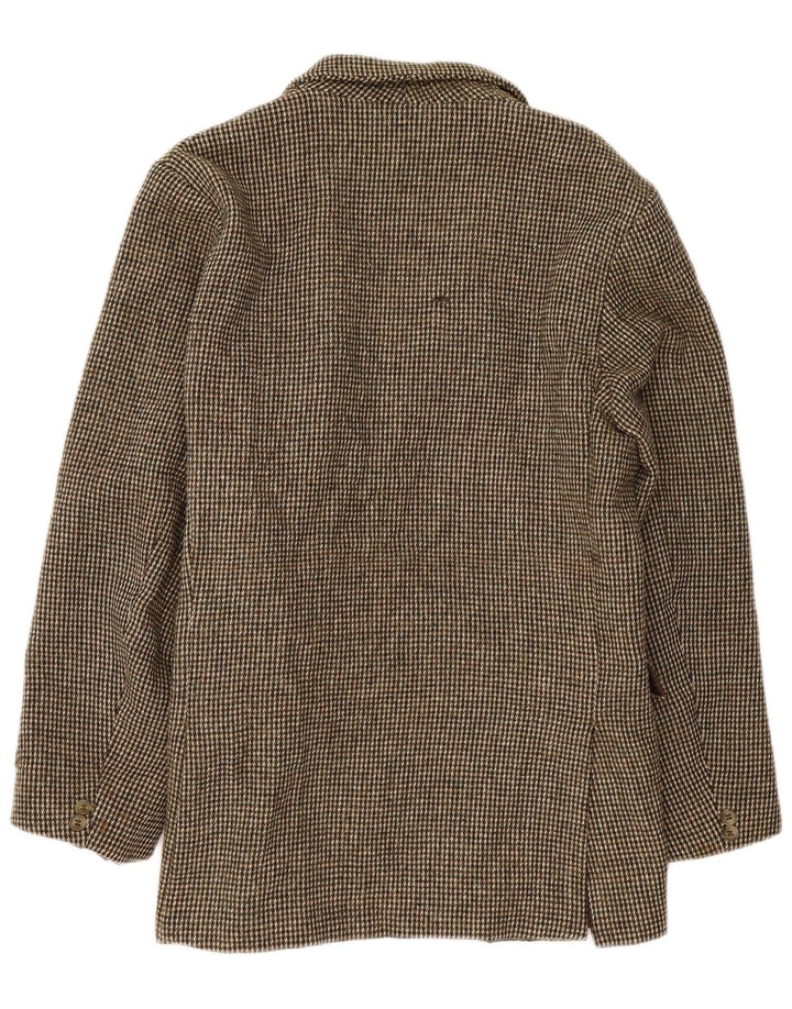 Harris Tweed Muški sako sa 3 gumba UK 40 Veliki smeđi karirani nova vuna