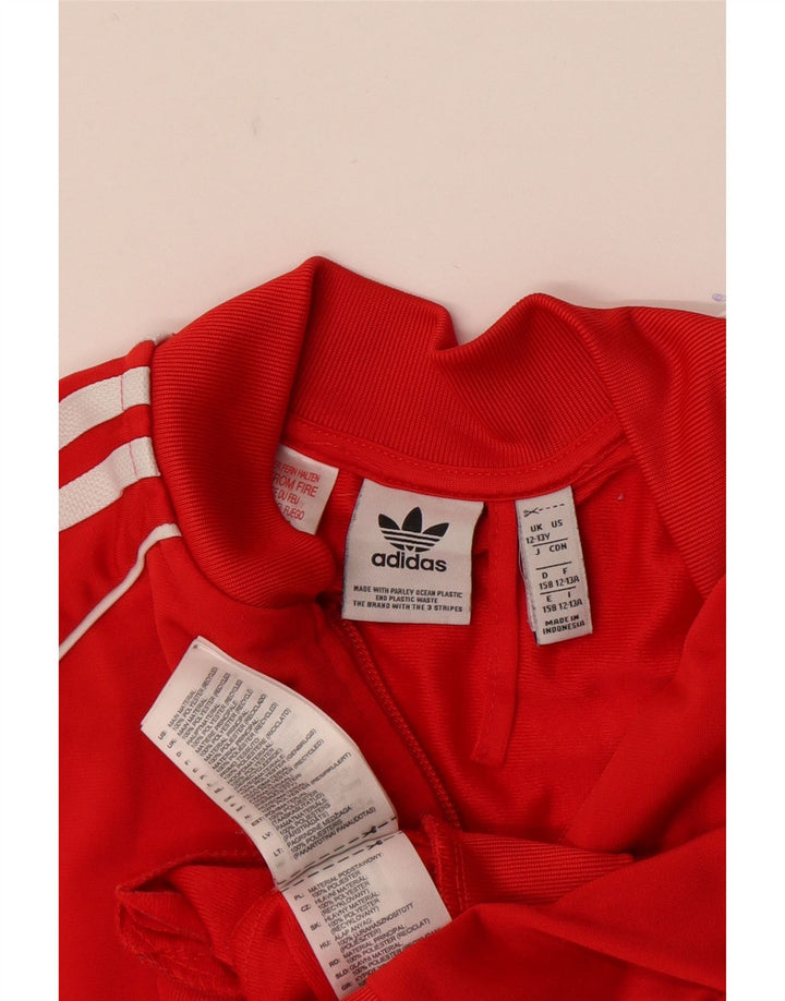 ADIDAS trenirka za dječake 12-13 godina Velika crvena poliesterska jakna