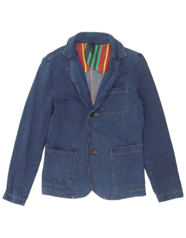 Benetton traper jakna s 2 gumba za djevojčice 11-12 godina 2XL plavi pamuk