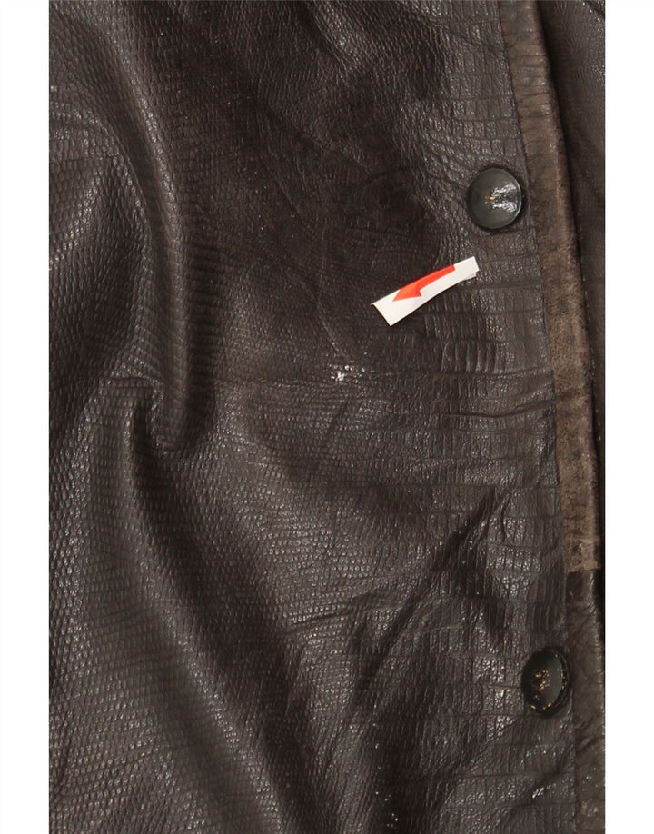 Vintage ženska prevelika kožna jakna EU 44 XL smeđa koža