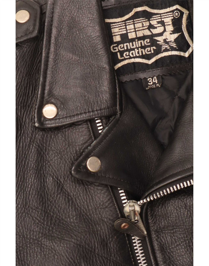 Prva muška kožna biciklistička jakna UK 34 XS crna