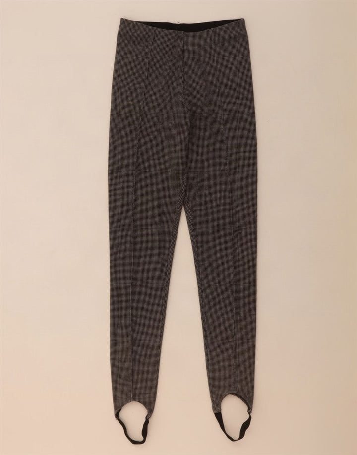 Zara ženske hlače sa stremenom, male W24 L31, zelena houndstooth