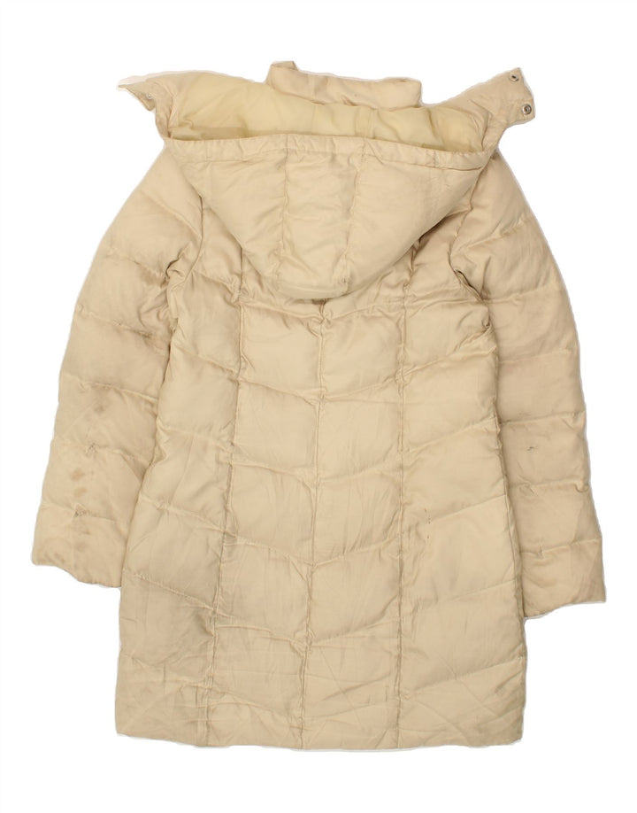 FILA Womens Hooded Padded Coat UK 14 Large  Beige Polyester Vintage Fila and Second-Hand Fila from Messina Hembry 