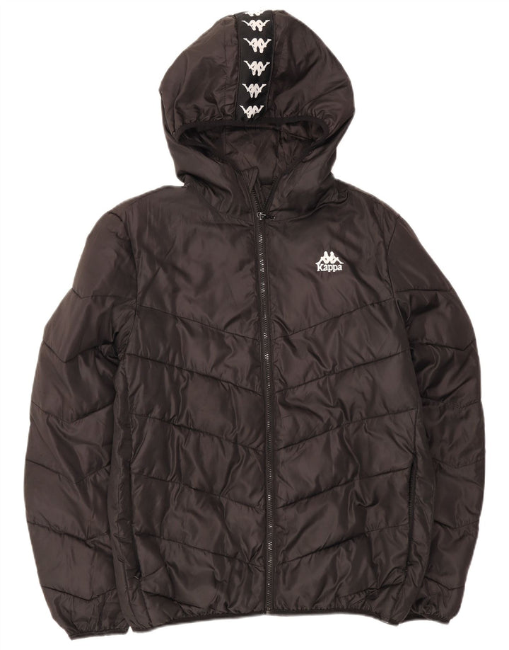 Kappa ženska podstavljena jakna s kapuljačom UK 16 Large Black Polyamide