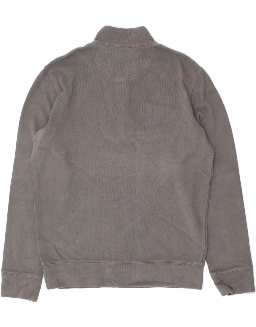 LANDS END Mens Zip Neck Sweatshirt Jumper Medium Grey Cotton Vintage Lands End and Second-Hand Lands End from Messina Hembry 
