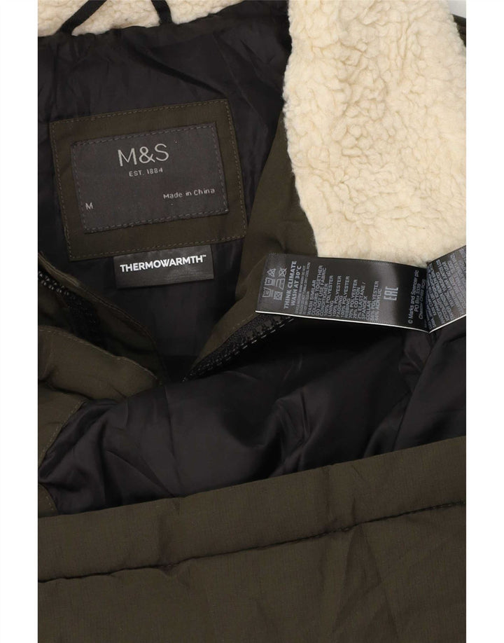Marks & Spencer muška podstavljena jakna UK 38 srednji kaki poliester u boji
