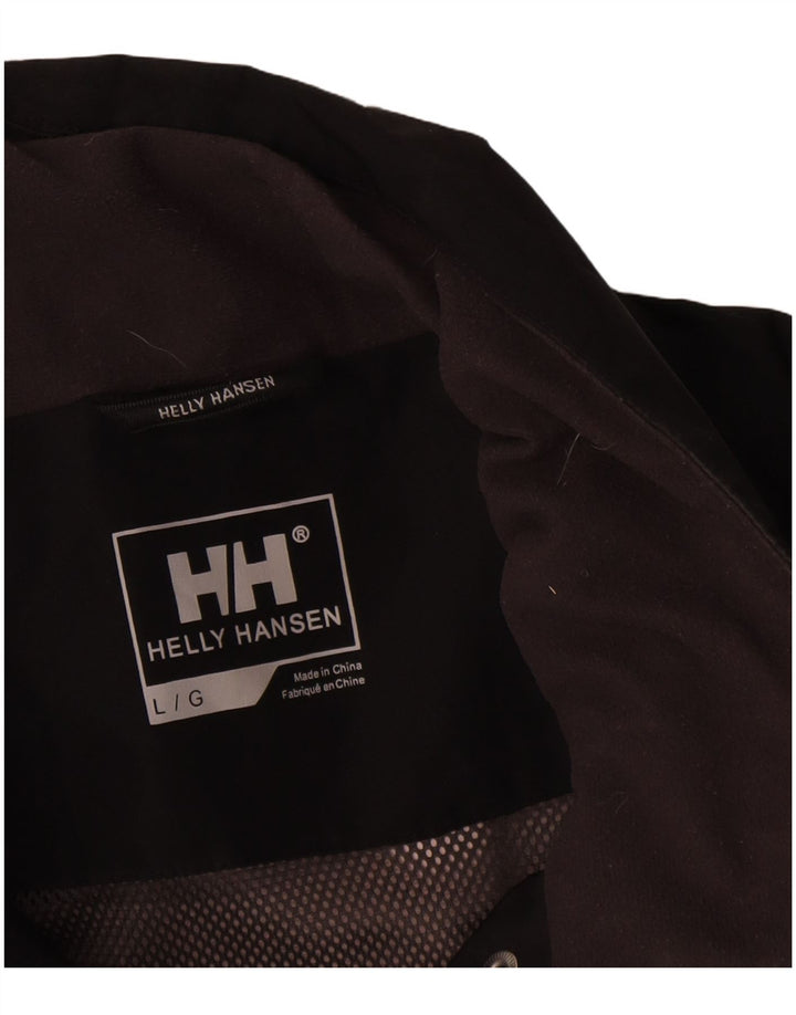 Helly Hansen Ženska kišna jakna s grafičkim motivima UK 16 Veliki crni poliester