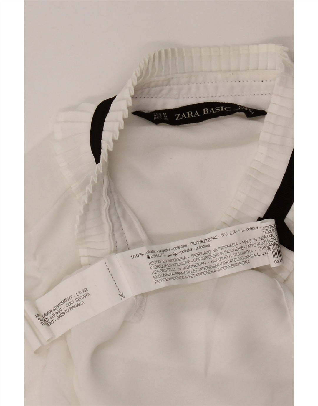 Zara ženska košulja bluza 3/4 rukava UK 14 srednji bijeli poliester