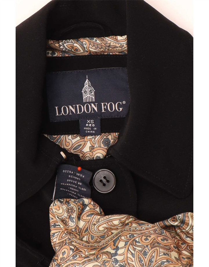 London Fog ženski preveliki kaput UK 6 XS crni poliester