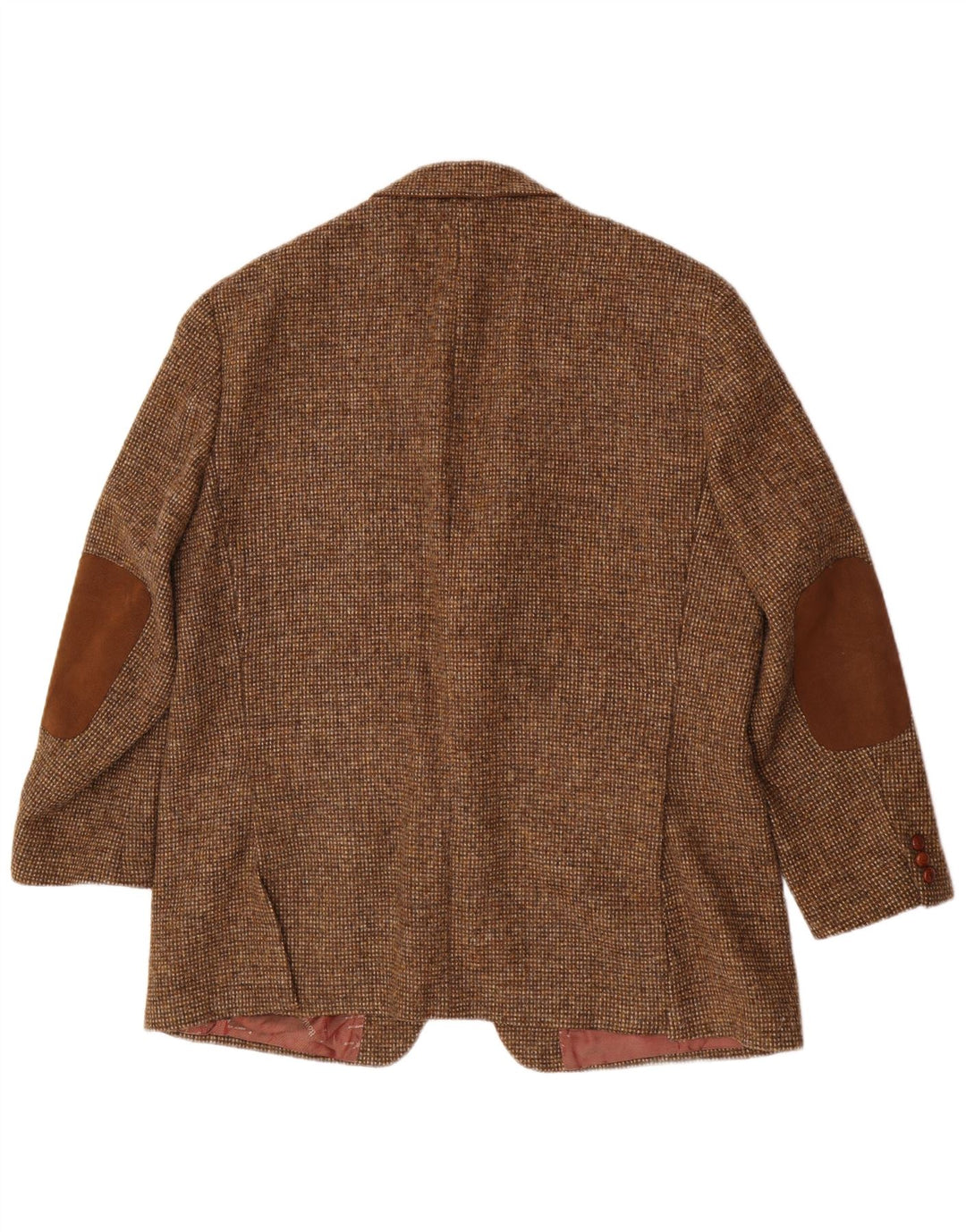 Harris Tweed Muški sako sa 2 gumba UK 46 3XL Smeđa djevičanska vuna