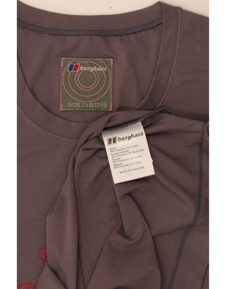 Berghaus ženska majica kratkih rukava s grafičkim motivima UK 14 srednje sivi poliester