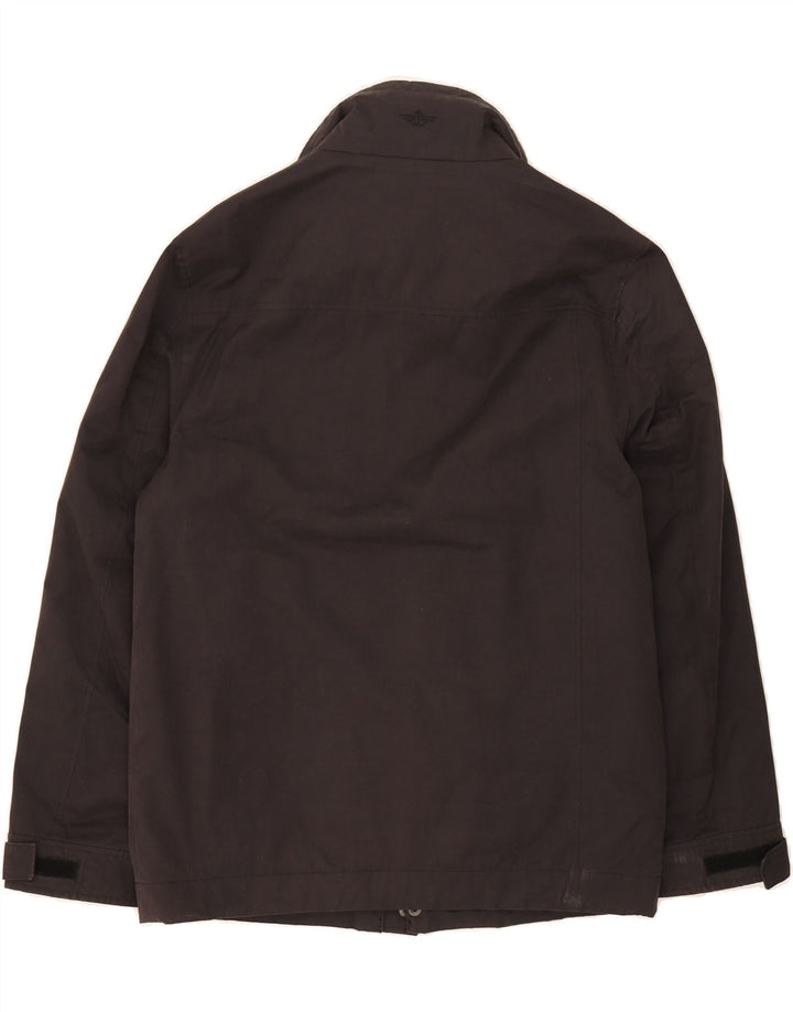 DOCKERS Mens Windbreaker Jacket UK 38 Medium Black Polyester Vintage Dockers and Second-Hand Dockers from Messina Hembry 