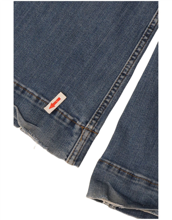 Monsoon ženske lepršave traperice UK 12 srednje W30 L31 plavi pamuk