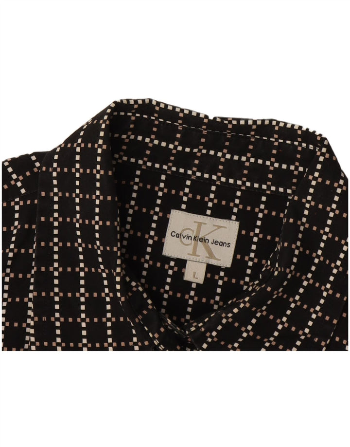 Calvin Klein Jeans muška košulja velike crne geometrije