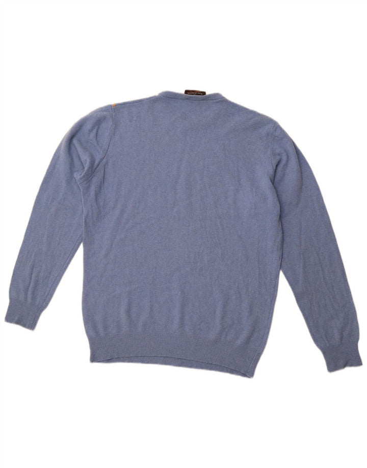 MALAGRIDA Muški džemper s okruglim izrezom Veliki plavi Argyle/Diamond